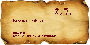 Kozma Tekla névjegykártya